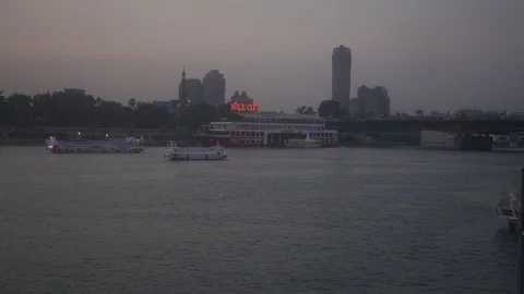 Nile view day - Cairo Stock Footage 122572793