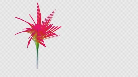 Nimation of red developing fantasy flower Video stock 251466617