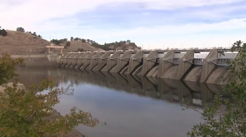 Nimbus Dam in the distance Stockbeeldmateriaal 44169158
