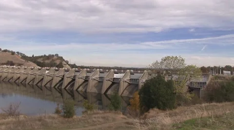 Nimbus Dam in the distance Stock Footage 44169226