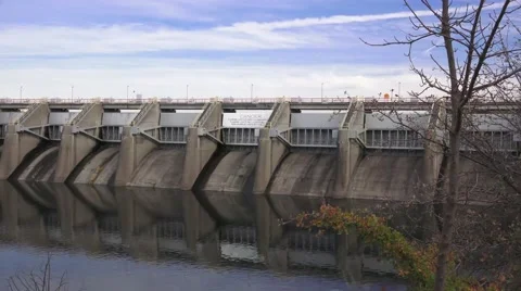 Nimbus Dam, tidal basin Stock Footage 44060594