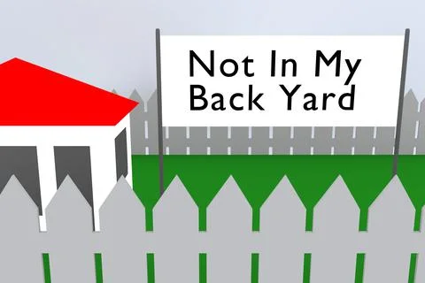 NIMBY - environmental concept Stock Illustration