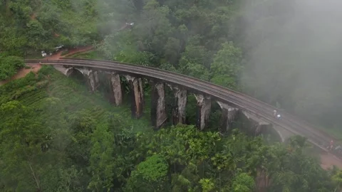 Nine Arch Bridge, Ella, Sri Lanka Stock Footage 295198331