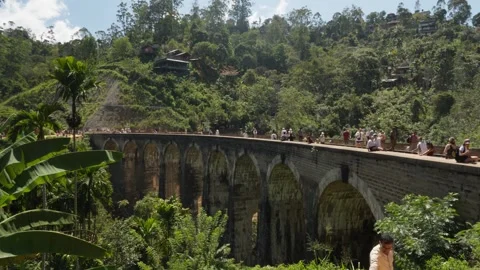 The Nine Arch Bridge in Ella, Sri Lanka editorial video Stockbeeldmateriaal 332706665