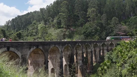 The Nine Arch Bridge in Ella, Sri Lanka editorial video Видео 332706744