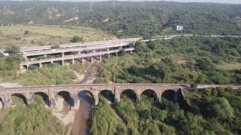 Nine Arch Railway Bridge in Bakrala Pakistan Stock Footage 320039853