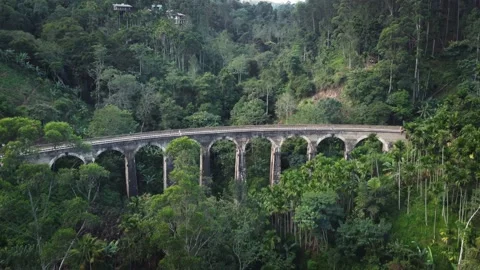 Nine Arches Bridge, Ella, Sri Lanka Stock Footage 174643169