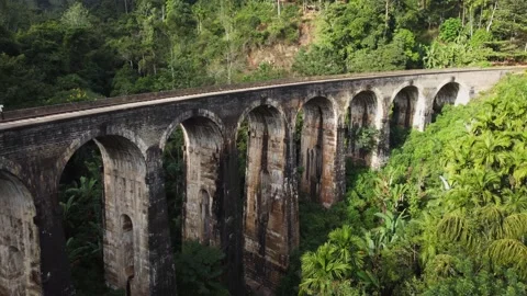 Nine Arches Bridge without people, Ella, Sri Lanka. Stock Footage 172375321