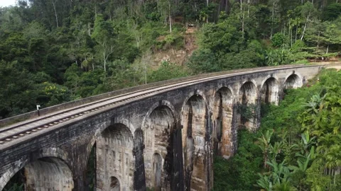 Nine Arches Bridge without people, Ella, Sri Lanka. Stock Footage 176842172