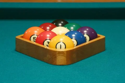 Nine ball rack Stock Photos