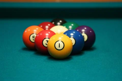 Nine ball rack Stock Photos