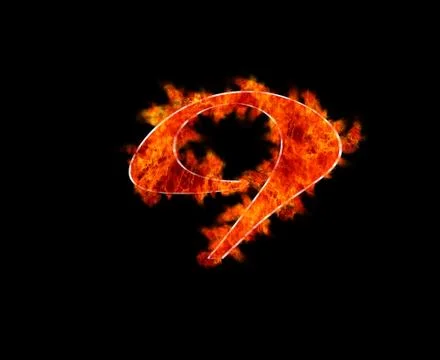 Nine burning. Stock Illustration