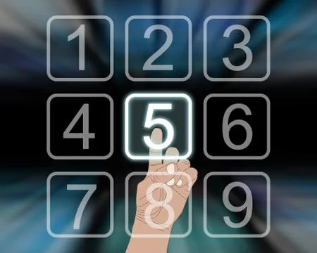 Nine buttons Stock Illustration