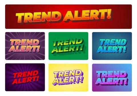 Nine colorful retro comic style trend alert! badges in various color palett.. イラスト素材