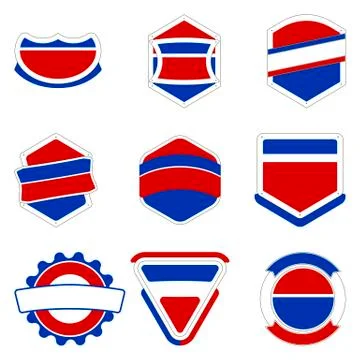 Nine different logos Stockillustratie