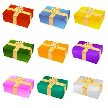 Nine gifts Stock Illustration