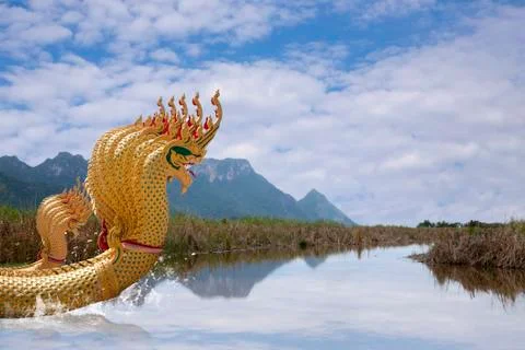 Nine head of serpent Stock Photos