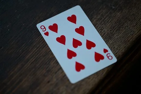 The nine of hearts. Stock Photos