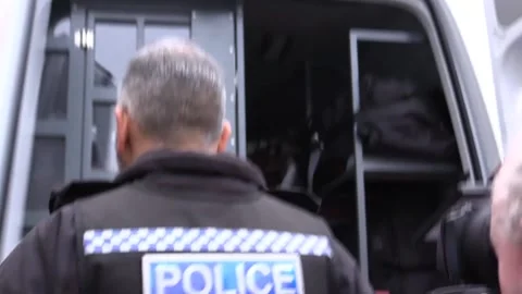 Nine men arrested after 150 police launch raids in sex trafficking crackdown Stock Footage 149136822