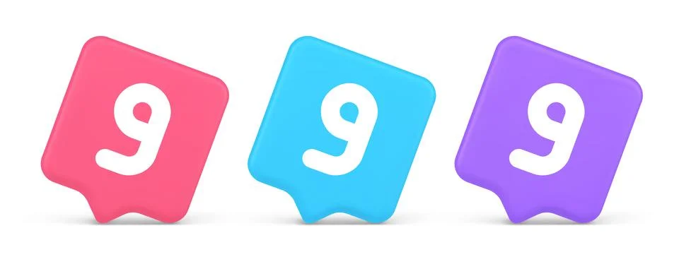 Nine number button calculation math financial budget web app 3d realistic s.. Illustrazione stock