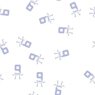 Nine number character glyph vector seamless pattern Stock Illustration