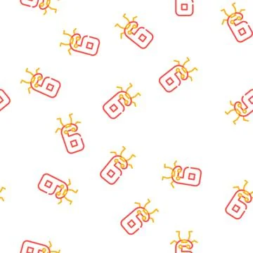 Nine number character vector seamless pattern Illustrazione stock