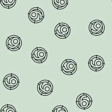 Nine number line seamless pattern Stock Illustration