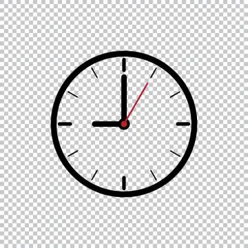 Nine o’Clock flat style icon template isolated on transparent background Stock Illustration