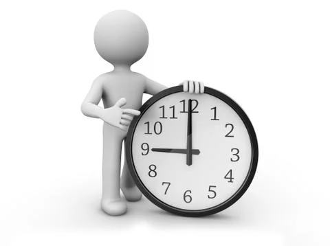 Nine o´clock Stock Illustration