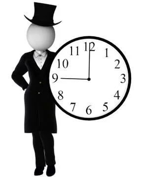 Nine o'clock Stock Illustration