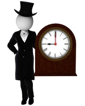 At nine oclock Stock Illustration