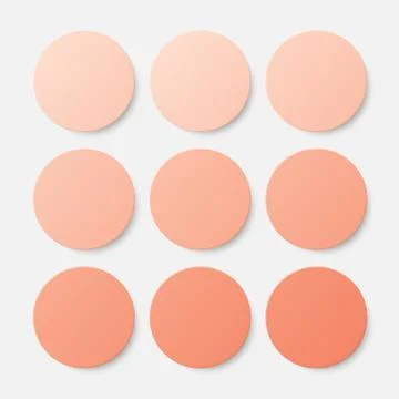 Nine Orange Circles Button. Circle Banner. Stock Illustration