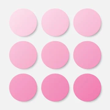 Nine Pink Circles Button. Circle Banner. Stock Illustration