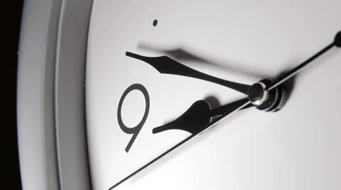 Nine time clock Stock Footage 68149814