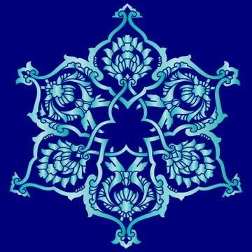 Nineteen series designed from the ottoman pattern Stock Illustration