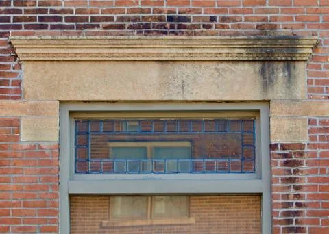 Nineteenth century window lintel Stock Photos