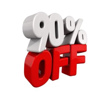 Ninety percent automatic reduction Stock Illustration