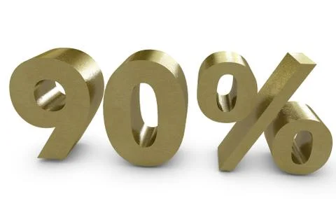 Ninety percent Stockillustratie