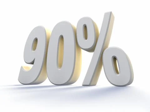 Ninety percent Stock Illustration
