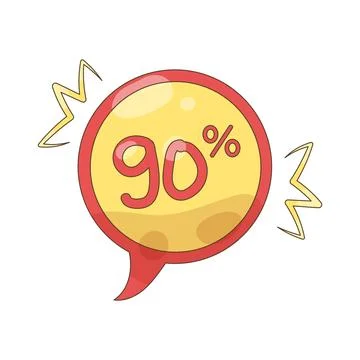 Ninety percent off Illustrazione stock