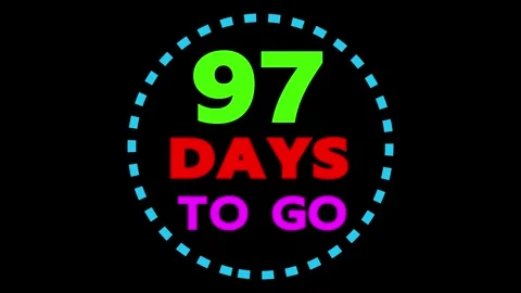 Ninety seven days to go countdown motion 動画素材 330441419