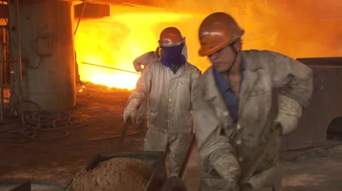 Ningbo Steel Mill workers Stock Footage 51901302