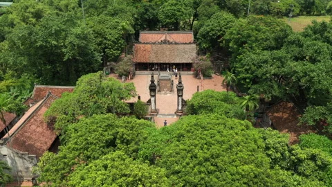 Ninh Binh - Hoa Lu Temple Ninh Binh - aerial view 2 Stock Footage 261503608