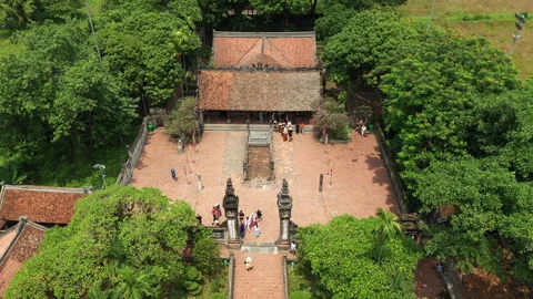 Ninh Binh - Hoa Lu Temple aerial view Stock Footage 261503913