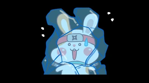 Ninja Bunny Animation: Freeze Attack Stock Footage 282777406