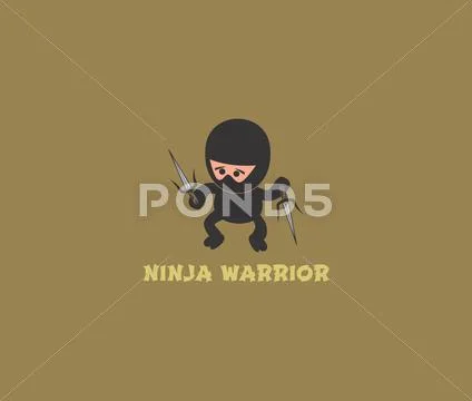 Ninja character theme Ilustraciones de archivo