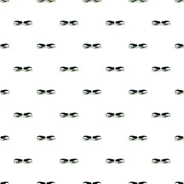 Ninja eyes green pattern concealing identity seamless Illustrazione stock