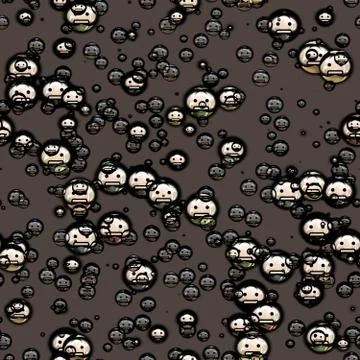 Ninja faces seamless texture Stock Illustration