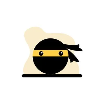 Ninja Icon Expression Vector Illustration Concept Design Stock Illustration