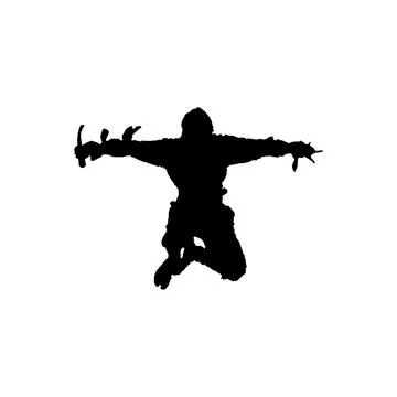 Ninja icon. Simple style ninja samurai poster background symbol. Ninja bran.. Stock Illustration